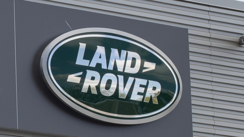 Land Rover logo seen at a dealership store in Tigard, Oregon.