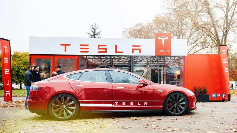 a Tesla Model S