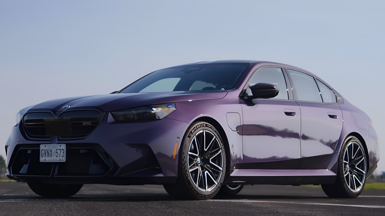 The 2025 BMW M5 on the road