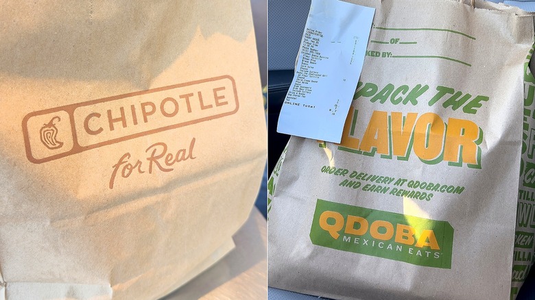Chipotle and Qdoba bag orders