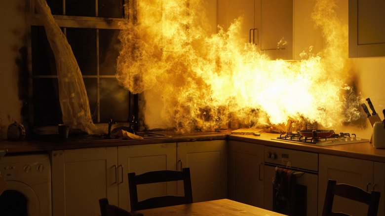 fire in a home
