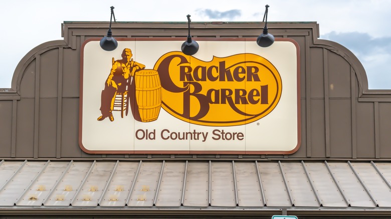 Cracker Barrel sign on a store