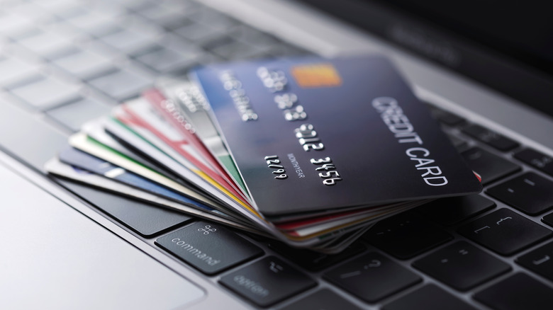 A stack of credit cards