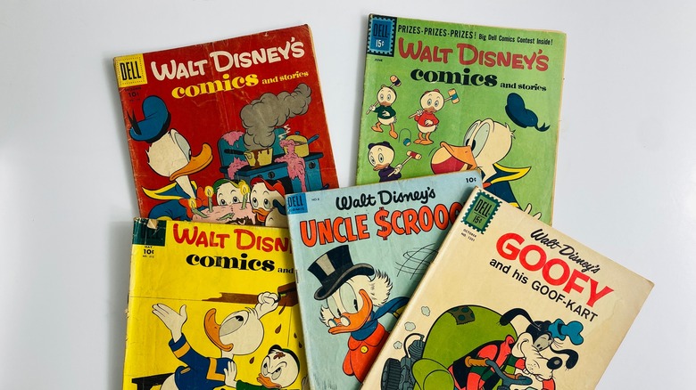 Assorted old Walt Disney comic books