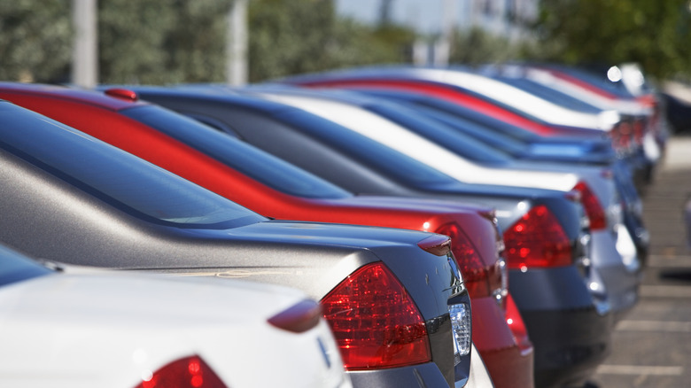 Cars in a parking lot