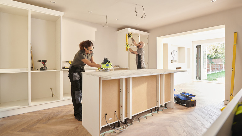 installing new cabinets