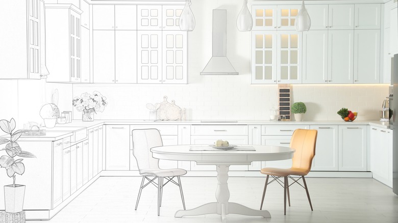 Kitchen sketch becoming reality