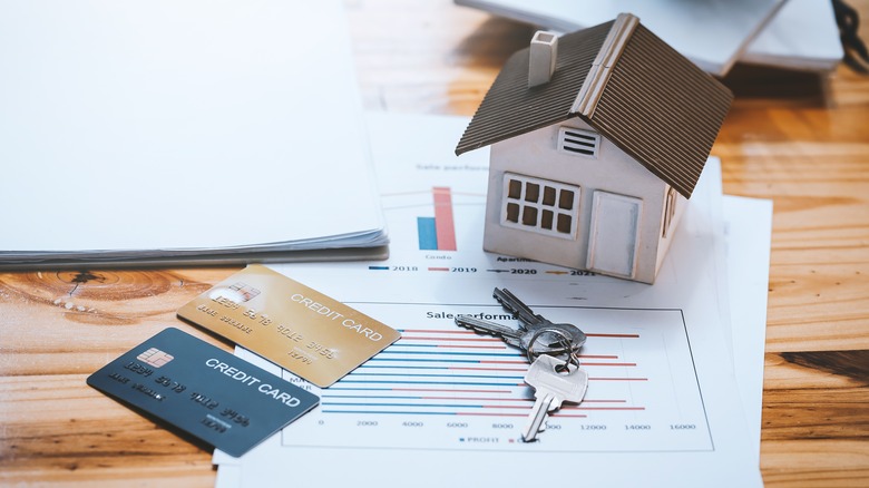 credit cards and small house