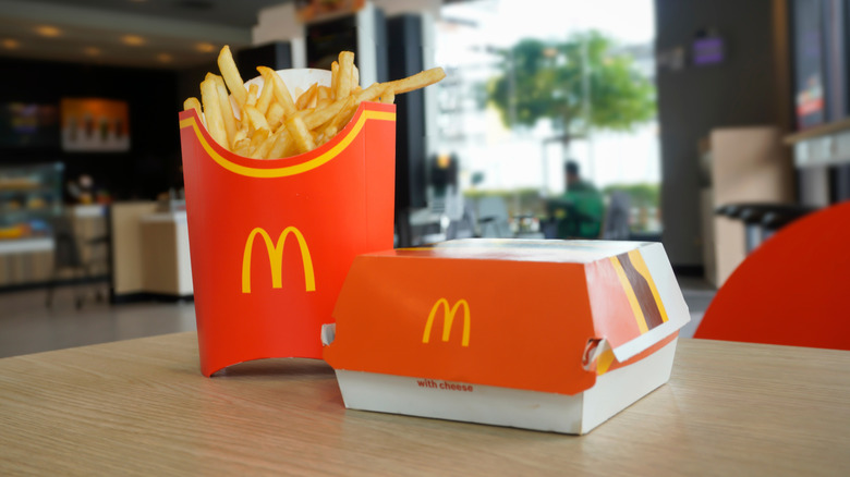 McDonald's items sitting on the table