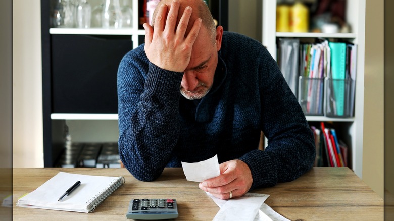 Man upset over money