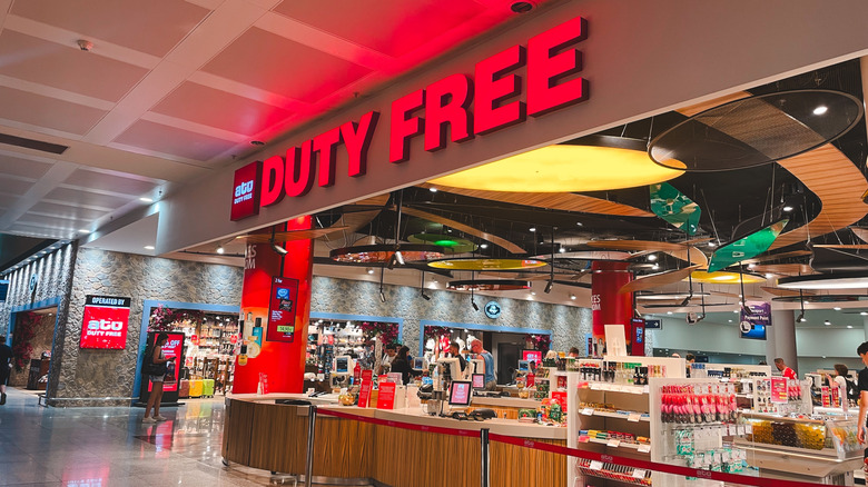 Duty free shop inside of airport