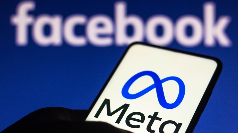 Facebook and Meta logos