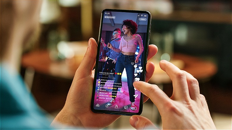 Person streaming video at home