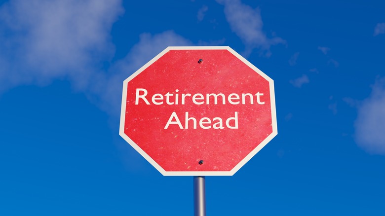 retirement ahead sign