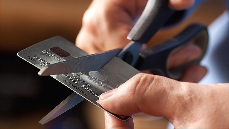 Cutting up credit card