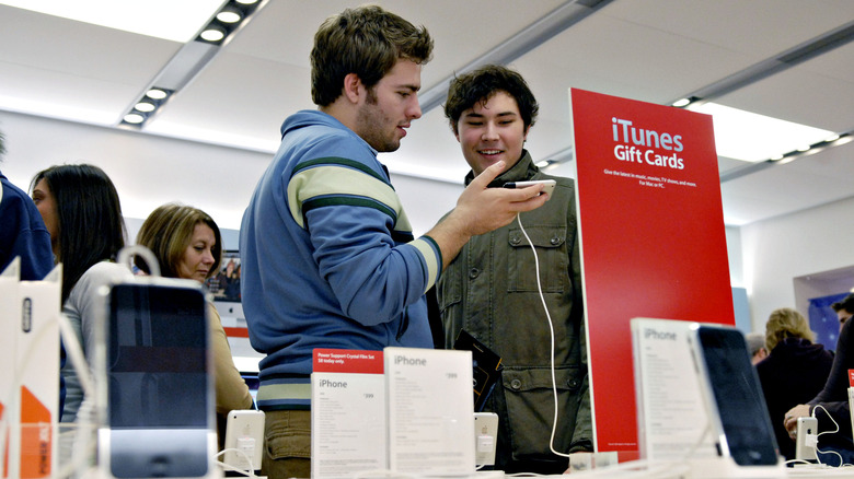 People in Apple Store on Black Friday