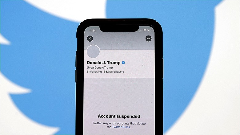 Donald Trump's suspended twitter account