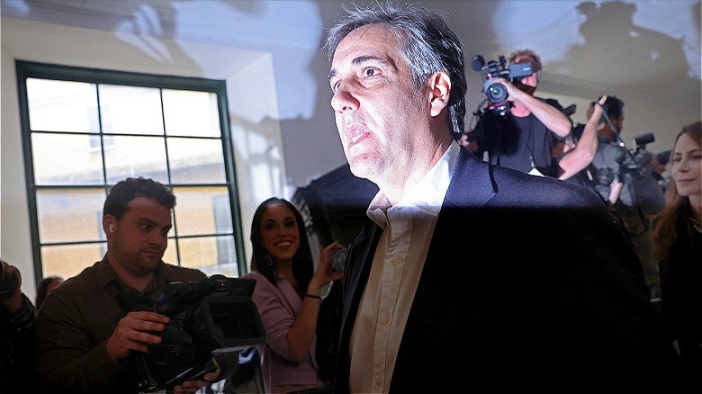 Michael Cohen walking in court