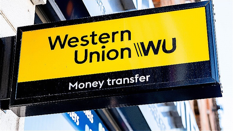 A Western Union sign