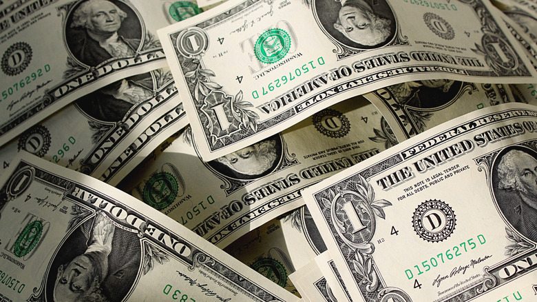 A pile of $1 bills