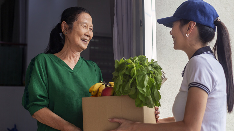 groceries being delivered