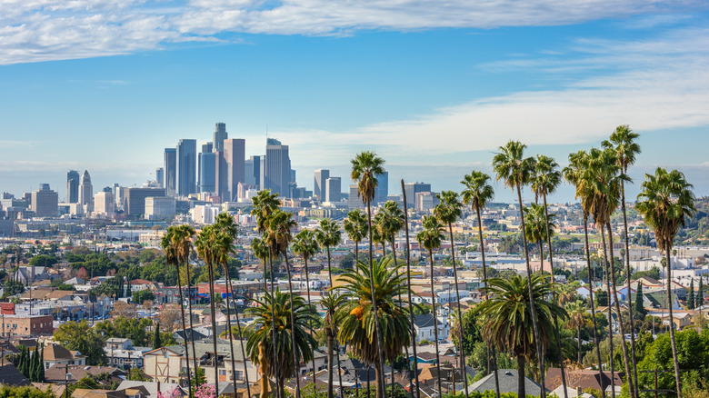Los Angeles on cloudy day