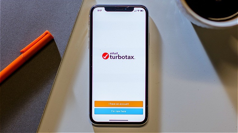 TurboTax app on smartphone