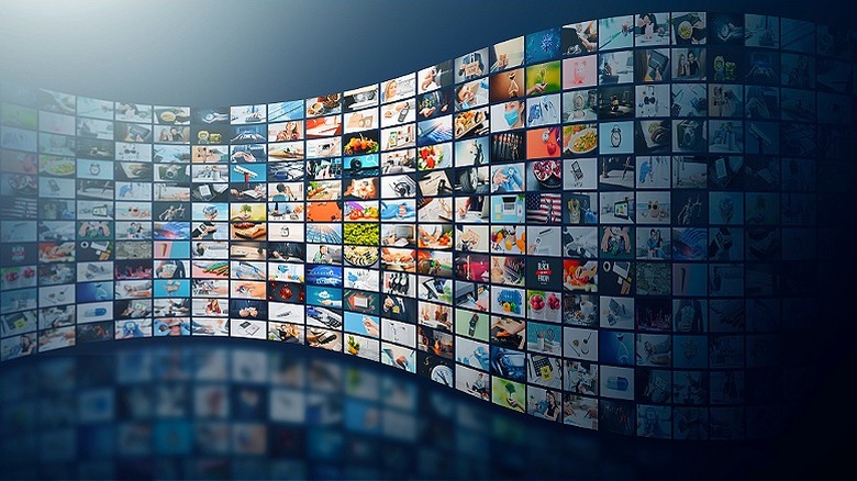 TV screens comprise a wall