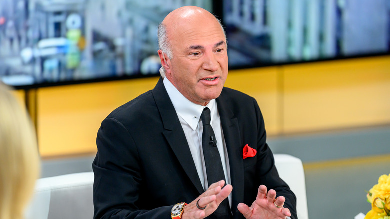 Kevin O'Leary on the set of a talk show