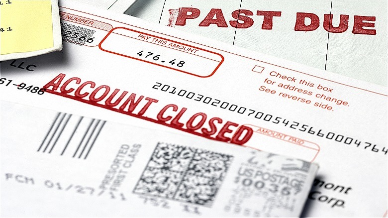 past due and account closed