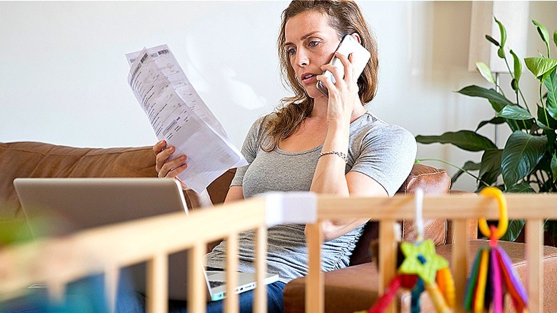 person upset on phone