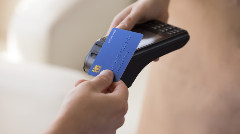 Buying something with credit card