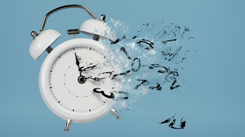 Alarm clock floating away