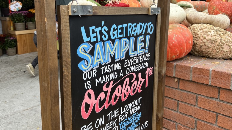 Trader Joe's sample sign