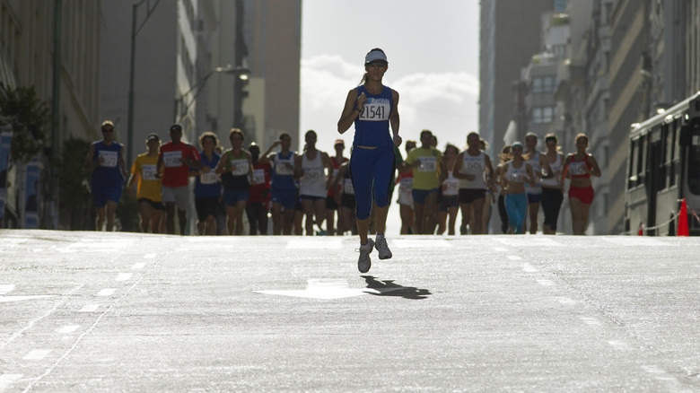 runner ahead of the pack