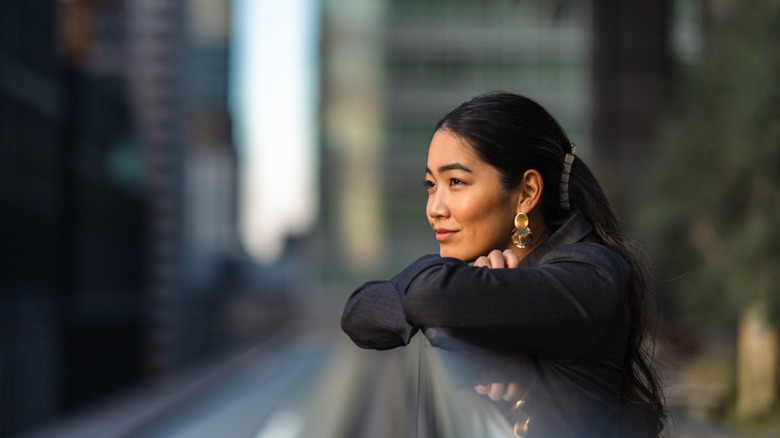 Woman looking confidently