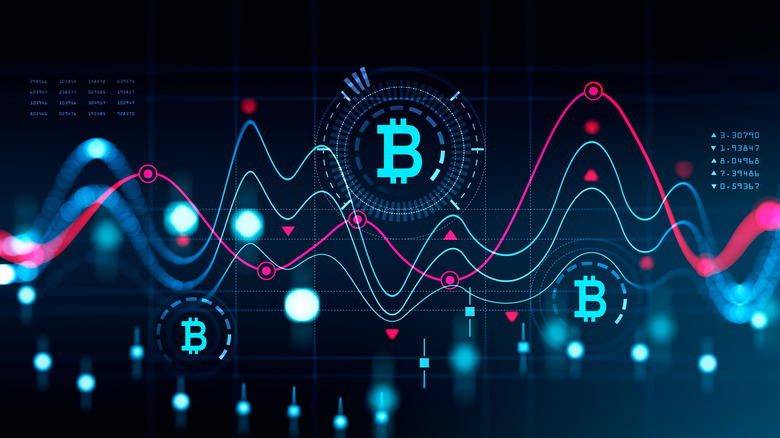 Bitcoin symbols and chart
