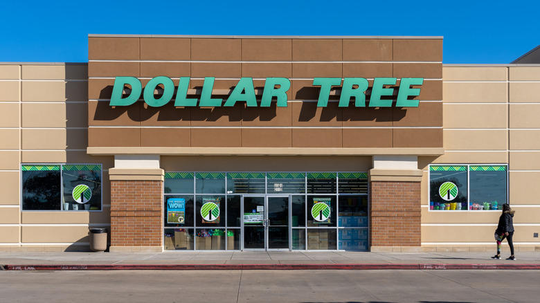 Customer walking into a Dollar Tree