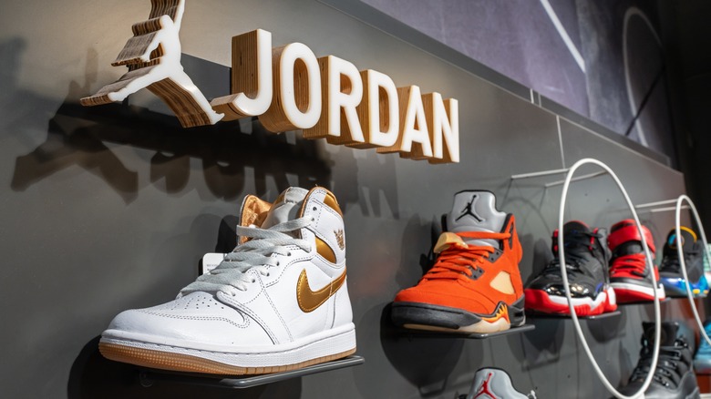 Air Jordan logo and shoes