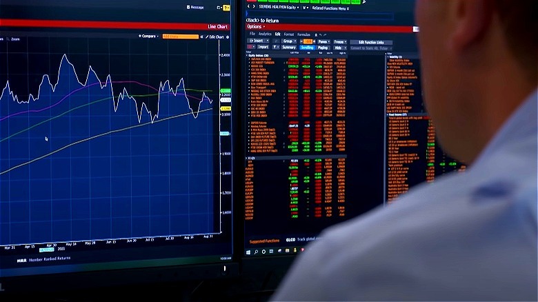 Trader looking at stock performance