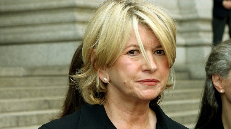 Martha Stewart outside court 2004