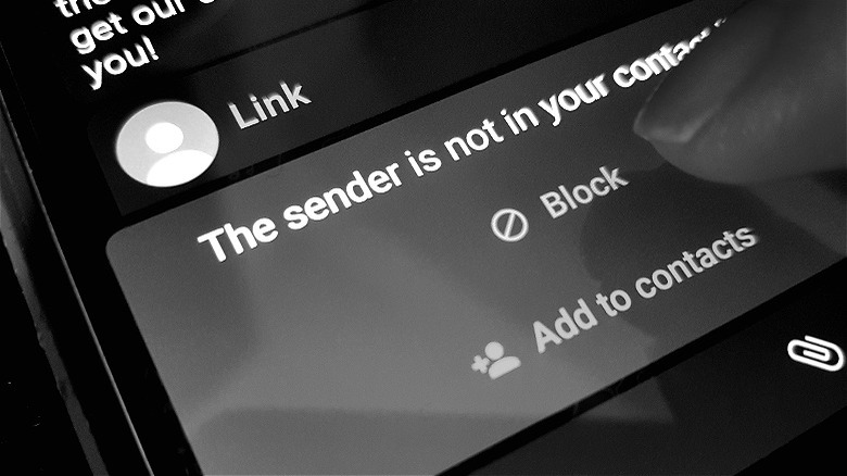 Person blocking unnown caller