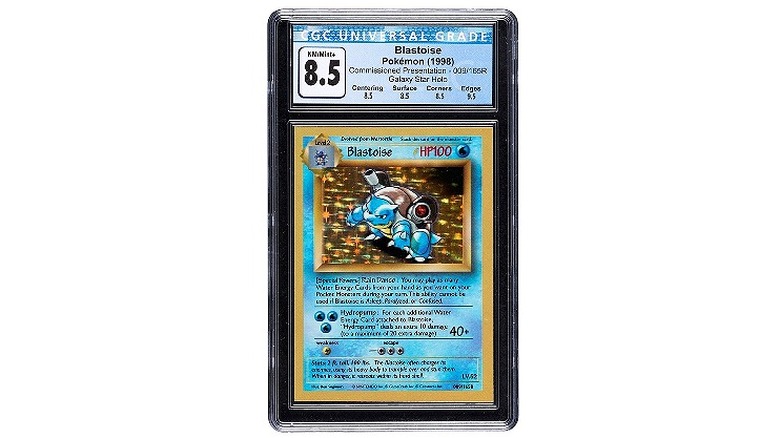 Blastoise card displayed on white