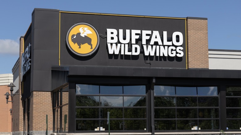 exterior of Buffalo Wild Wings including its signage