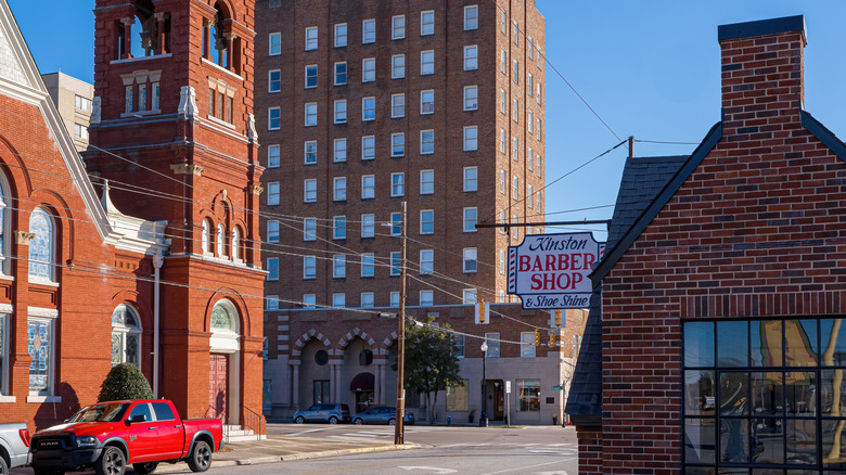 Daytime, street-level view of downtown Kinston, North Carolina