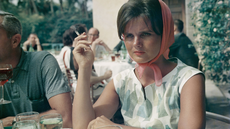 Woman smoking in the 1960s in Florida
