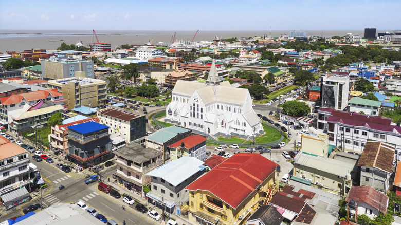 Aerial photo of Georgetown, Guyana