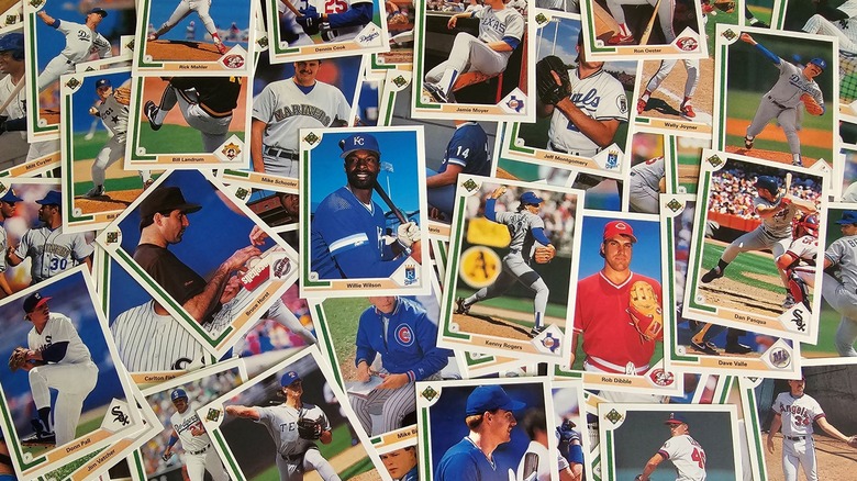 Pile of baseball cards