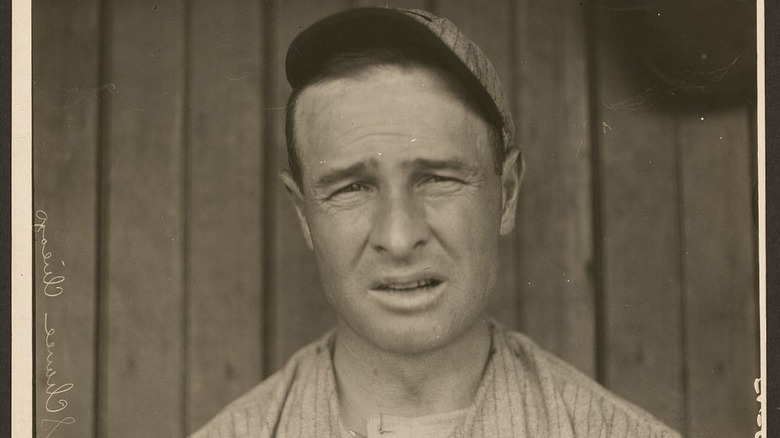 Photo of Frank Chance in a baseball cap