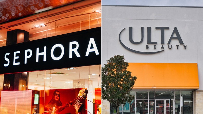 A Sephora and Ulta storefront